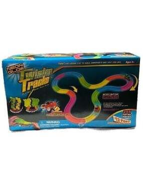 NEW Neon Glow Twister Tracks 255-Piece Flexible Assembly Track System w/ 2 Motor